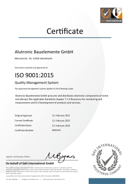 ISO 9001:2015 Certificate (english)