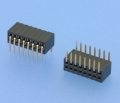 713 - Buchsenleisten RM 1,27mm, seitlich steckbar, 2-reihig