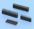 153PF-38 - Press-Fit Präz.-Buchsenleisten 1-reihig 2-reihig RM 2,54mm