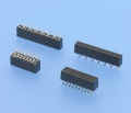 1551 - SMT-Präzisions-Buchsenleisten RM 1,27mm, stehend, 1-/2-reihig