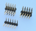 933 / 934 - Stiftleisten RM 2,54mm, gewinkelt, 1-/2-reihig - 1,7mm Isolierkörper