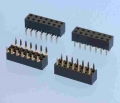348 - Buchsenleisten RM 2,54mm, gerade, 2-reihig - durchsteckbar, anreihbar