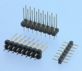 952 - Stiftleisten RM 2,54mm, gerade, 1-/2-reihig - Rundkontakte 0,5mm