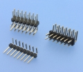 923 / 924 - Stiftleisten RM 2,54mm, gewinkelt, 1-/2-reihig - 1,5mm Isolierkörper