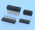 160 / 162 - Buchsenleisten RM 2,54mm, gerade/gewinkelt, 1-/2-reihig - BH 5,7mm