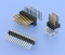 708 - Stiftleisten RM 1,27x2.54mm, gewinkelt, 1-/2-reihig